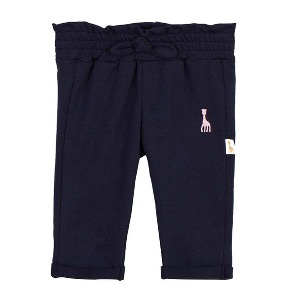Baby Navy Blue Sweatpants With Embroidered Logo
