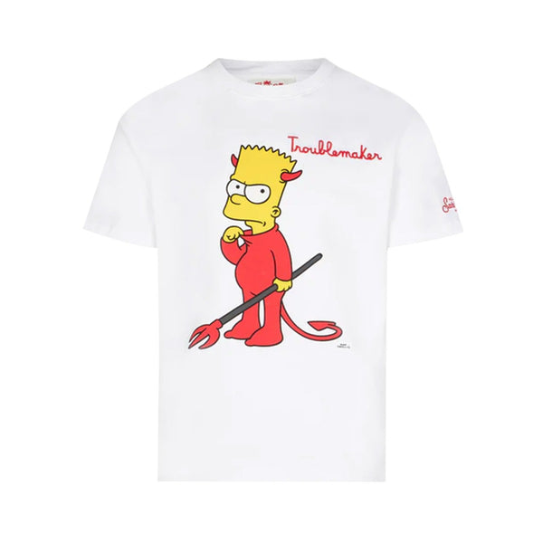 Boy Cotton T-shirt With Devil Bart Print