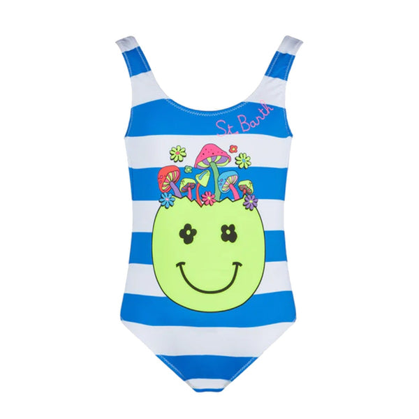 Girl One Piece Swimsuit With 70 Smile Print