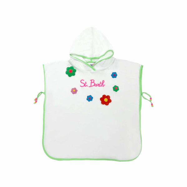 Girl Saint Barth Logo Hooded Towel