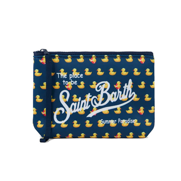 Unisex Aline Scuba Pouch With Ducky Print