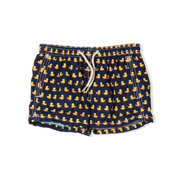 Boy Swim Shorts With Duck All Over Print