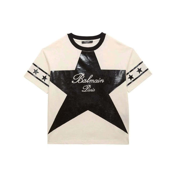 Boys Ivory Stars-Print Cotton T-Shirt
