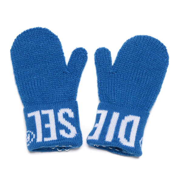 Blue Winter Gloves With Logo