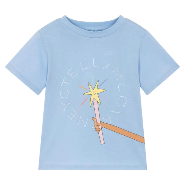 Girls Blue Cotton Fairy Wand T-Shirt