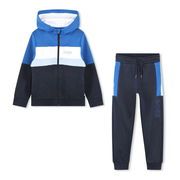 Boys Blue Cotton Tracksuit
