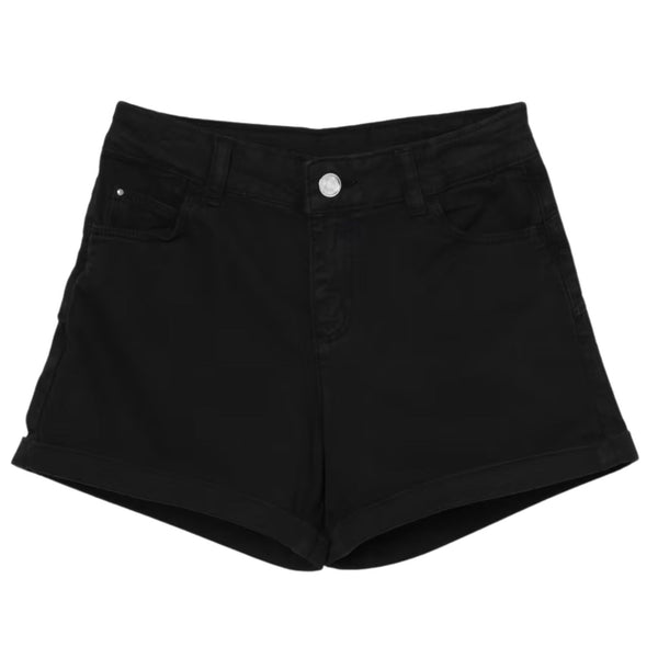 Girls Denim Black Shorts