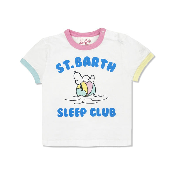 Girls White Snoopy-Print T-Shirt