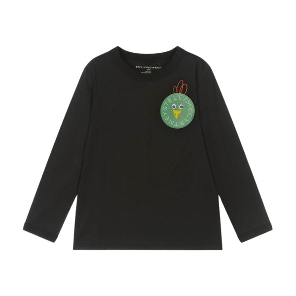 Boys Black Chicken Logo T-Shirt