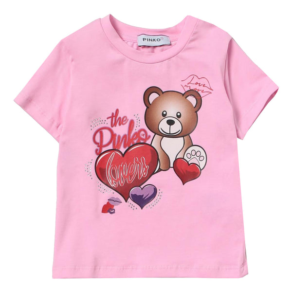 Girl Pink Cotton T-Shirt