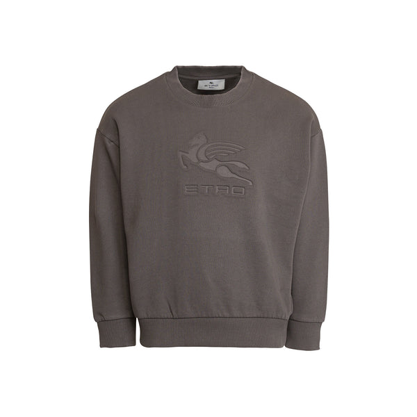 Boys Dark Grey Logo-Patch Sweatshirt
