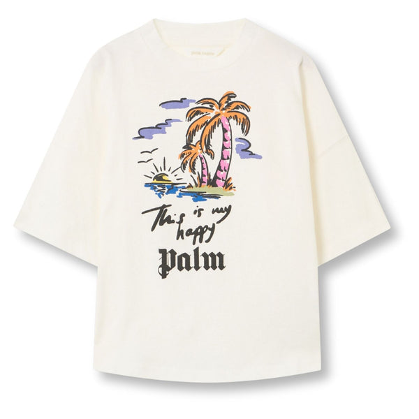 Boys Ivory Graphic-Print T-Shirt