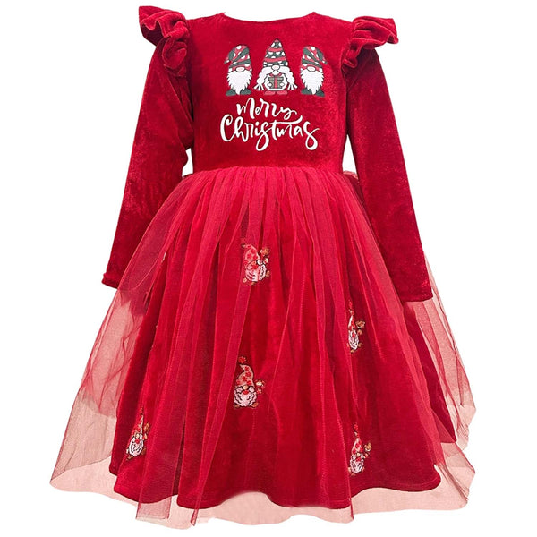 Girls Red Velvet Dresses