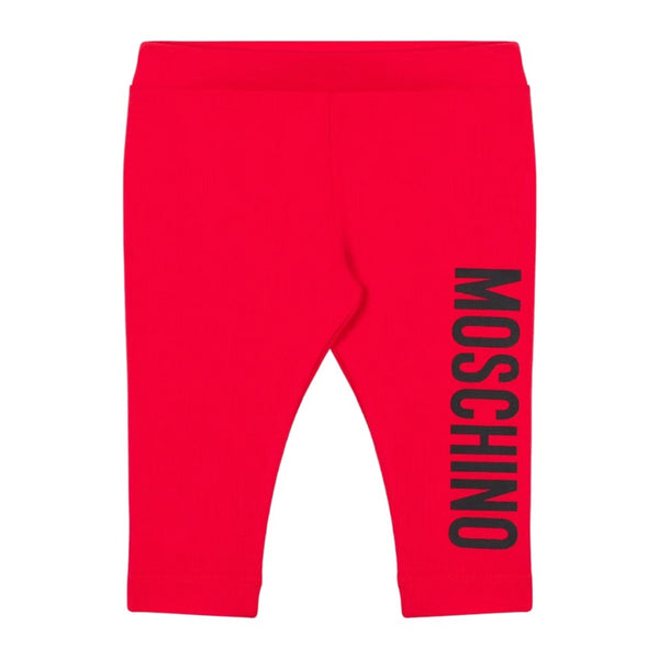 Girls Red Cotton Leggings