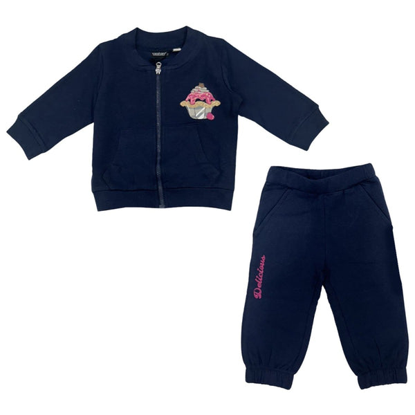 Unisex Blue Cupcake Motif Tracksuits