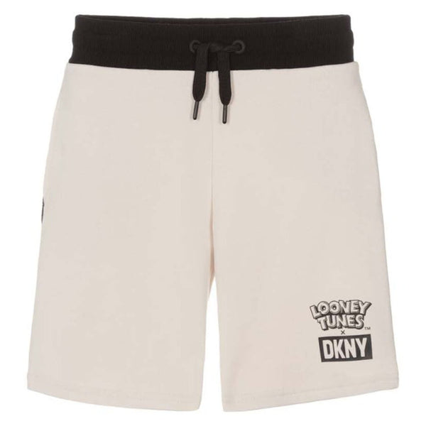Beige Looney Tunes Cotton Shorts