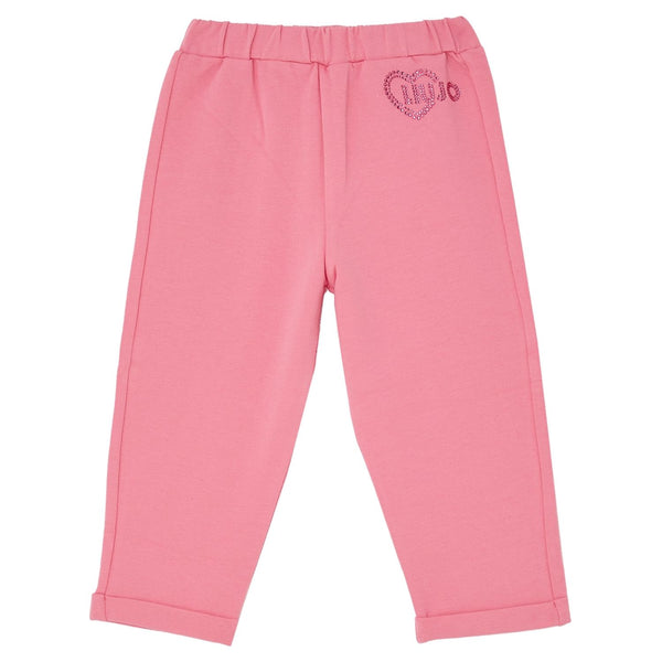Baby Girls Pink Logo-Embellished Leggings