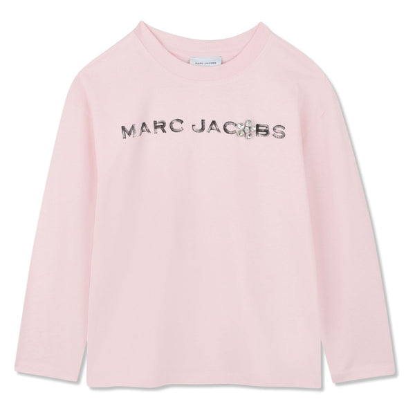 Girls Pink Logo-Print T-Shirts