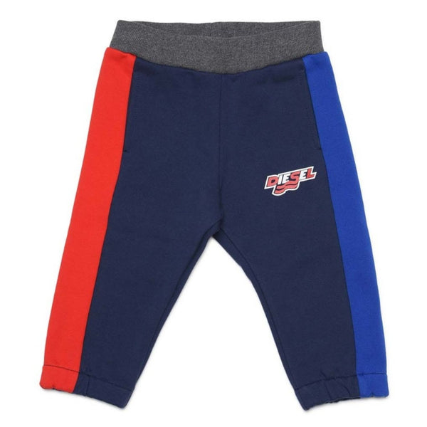 Blue Pants With Side Color Inserts