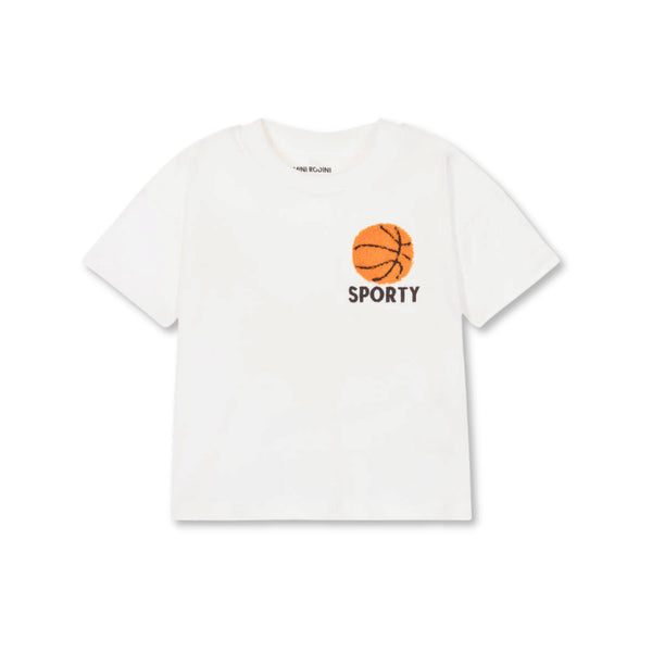 White Organic Cotton Basketball T-Shirt