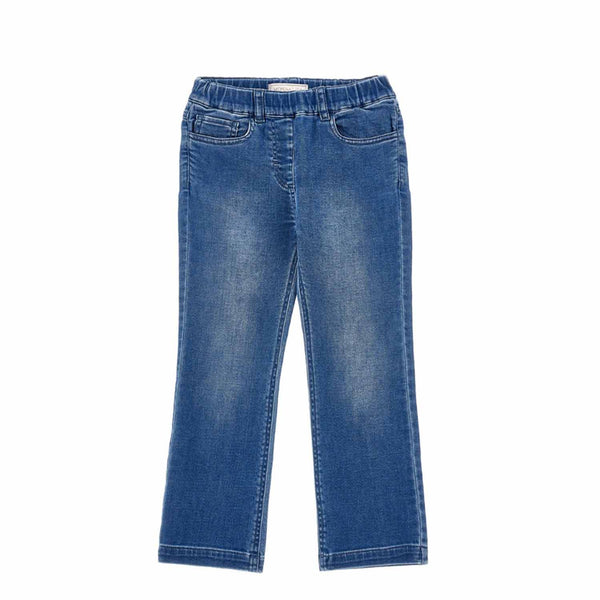 Girls Denim Mid-Wash Straight-Leg Jeans