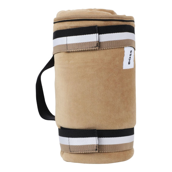 Baby Unisex White & Beige Logo-Print Blanket