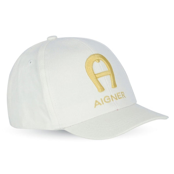 Kids White  Embroidered Logo Cap
