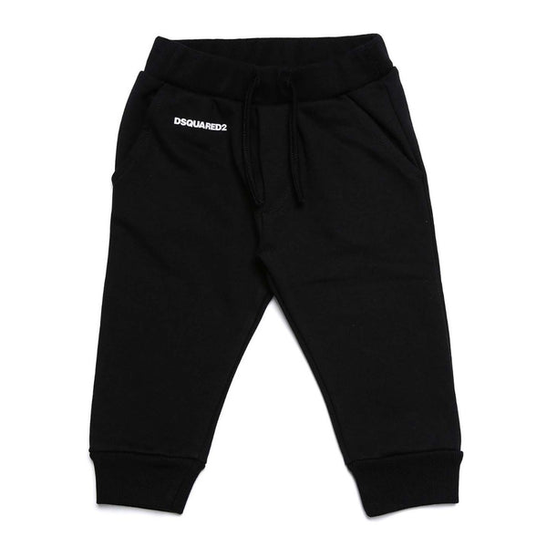 Black Cotton Joggers With Pockets