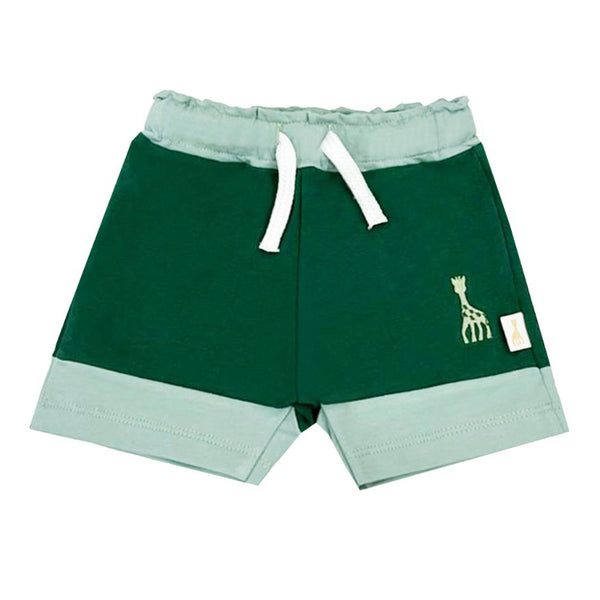 Baby Kids Green Embroidered Logo Shorts