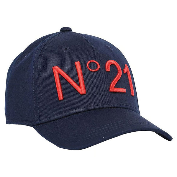 Unisex Navy Blue Embroidered-Logo Cap