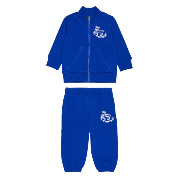 Baby Boys Blue Logo-Print Tracksuit