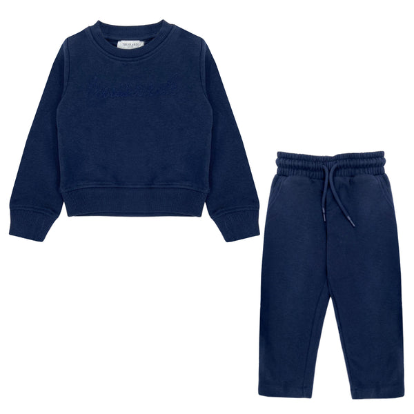 Boys Blue Logo-Print Tracksuit