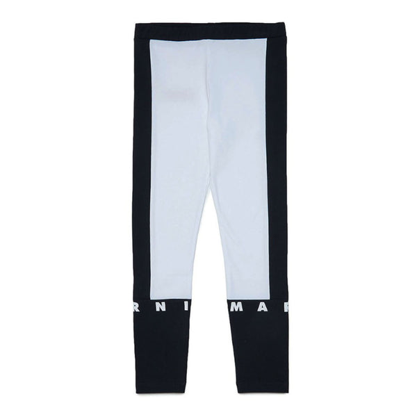 Girls Black Jersey Leggings With Logo