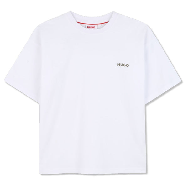 Boys White Logo-Print T-Shirts