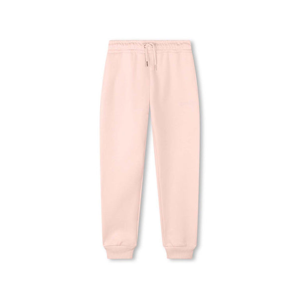 Girls Pink Drawstring-Waist Track Pants