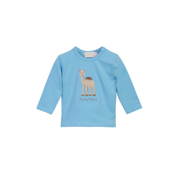 Kids Blue Logo Straight Fit T Shirt