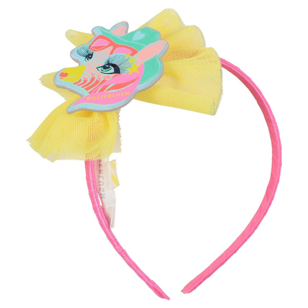 Girls Pink Logo-Print Tulle Hairband