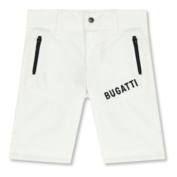 Baby Boys White Embroidered Logo Shorts
