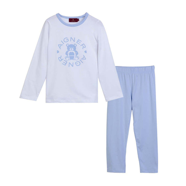 Boys Blue Logo Print Leggings Set