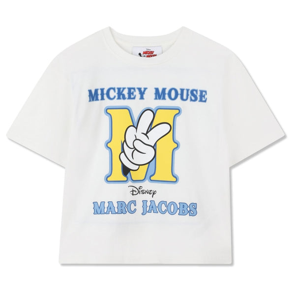 Boys White Graphic-Print T-Shirts