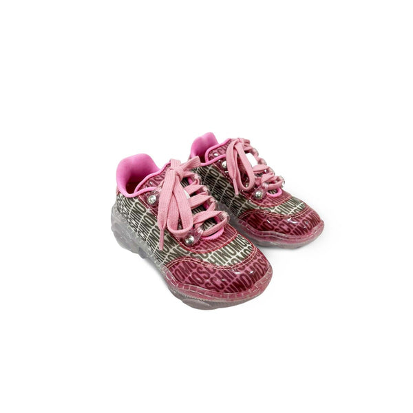 Girls Pink Rubber Trainer Shoes
