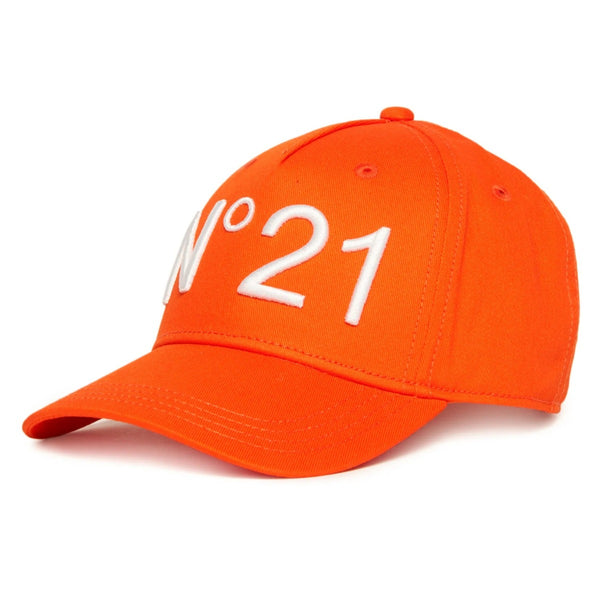 Unisex Orange Embroidered-Logo Baseball Cap