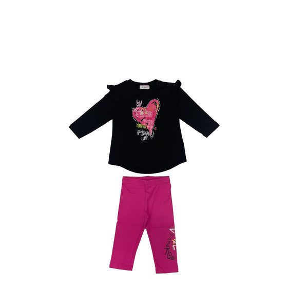 Black Jersey Set For Girls
