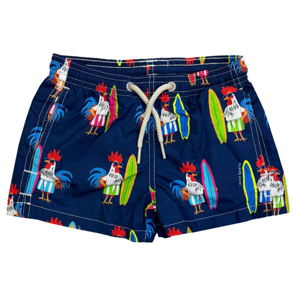 Boys Blue Hen Print Swim Short