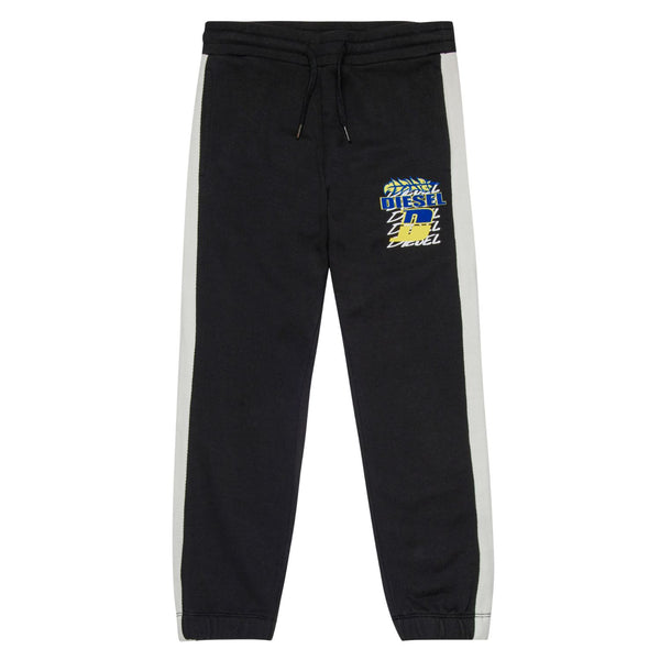 Boys Black Logo-Print Joggers