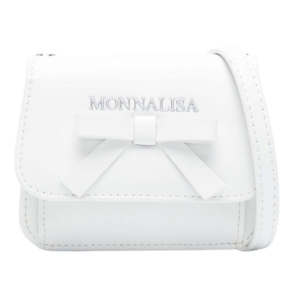 Girls White Bow-Detail Shoulder Bag ( 11cm )