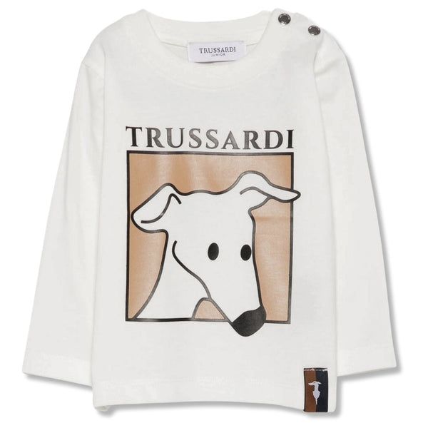 Baby Boys Ivory Logo-Print T-Shirt