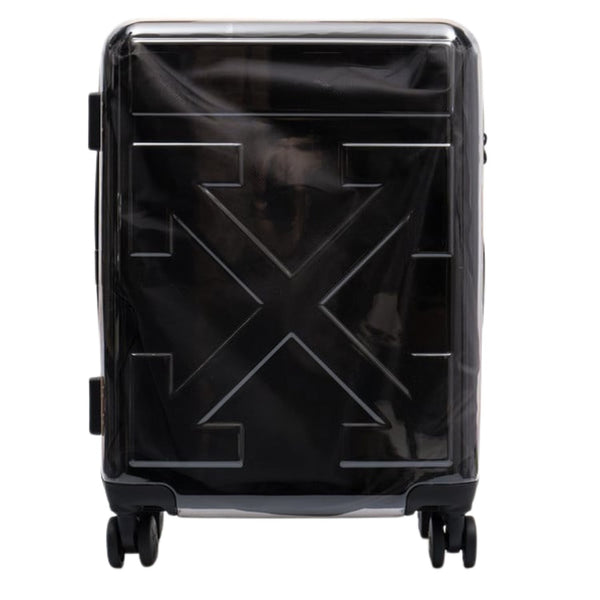 Unisex Black Transparent Carry-On Suitcase