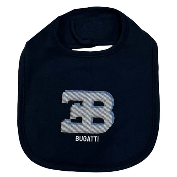 Baby Kids Navy Blue Logo Print Bib