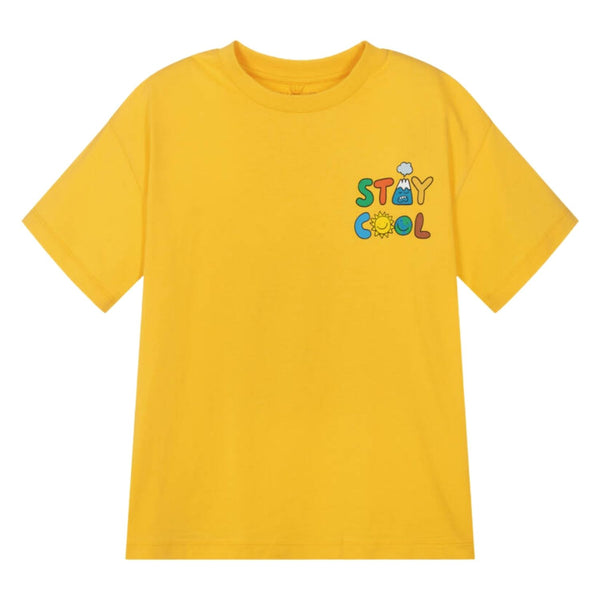 Boys Yellow Graphic-Print T-shirt